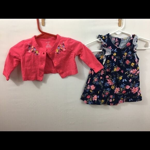 Carter's Other - 2 Pieces Carter Girls Dress With Cardigan 3 mo NWOT
